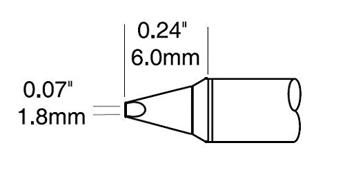 Metcal STTC-137 STTC Series Soldering Cartridge for Most Standard Applications, 775°F Maximum Tip Temperature, Chisel Solder Cartridge 30°, 1.78mm Tip Size, 9.9mm Tip Length - NewNest Australia