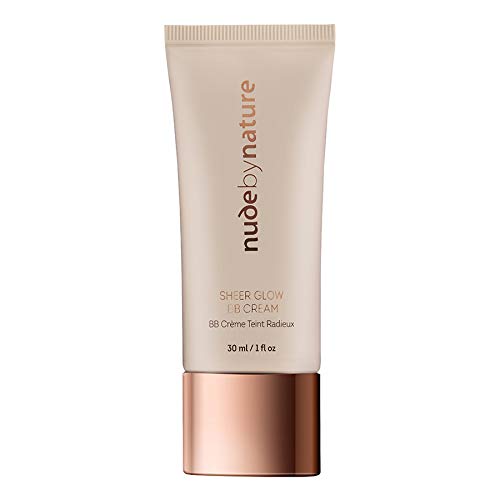 Nude By Nature Sheer glow all-in-one BB cream moisturising, Dermatologist tested, suitable for sensitive skin with SPF 8, 02 Soft Sand - NewNest Australia