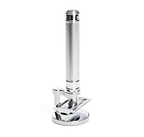 MÜHLE Traditional stand for classic safety razors - chrome-plated holder Chrome - NewNest Australia