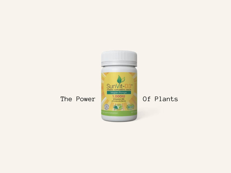 SunVit-D3 Vegan Vitamin D3 1,000iu Tablets x 60s - One a Day Cholecalciferol VIT D3 - Made in The UK by SunVit-D3® - 2 Months’ Supply - Approved Vegan- Plant Based Vitamin D Tablets – Child Friendly - NewNest Australia