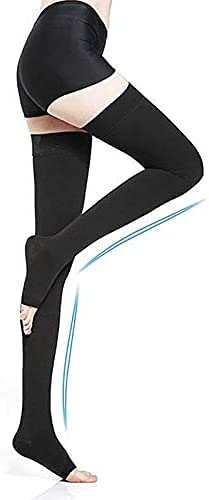 Pedimend Thigh High Compression Stockings for Varicose Veins | Compression Stockings | Effective Relief from Tightness & Muscle Soreness | Promote Venous Blood Flow | for Men & Women (Black) Black - NewNest Australia