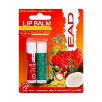 2 packs of 2 EAD SPF 30 Strawberry and Tropical Fruits Lip Balm - NewNest Australia