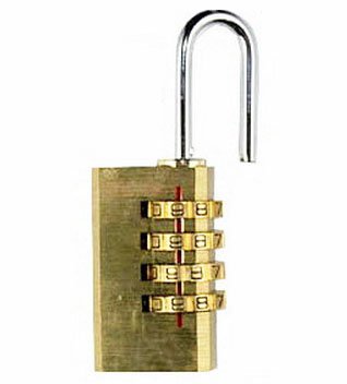 Surborder Shop Padlock - 4 Digit Combination Lock - Weather Proof - 2.5-inch Gold HL-214 - NewNest Australia