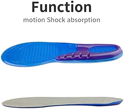 Unisex Orthotic Silicone Gel Shoes Insoles Shock Absorbing Full Length Pair of Boots & Sports Shoe Massaging Feet Shoe Inserts Comfortable Show Inserts (L (UK 9-12)) L (UK 9-12) - NewNest Australia