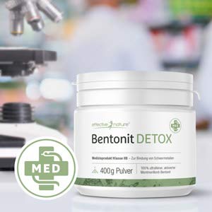 Effective Nature - Bentonite Detox - 400 G - Certified Medical Device For Binding Heavy Metals In The Body - 100% Ultra-Fine - Made In Germany - No Unwanted Additives - NewNest Australia