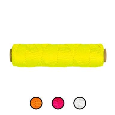 GT KNOTS Twisted Nylon Mason Line #18 - Twine String for DIY Project, Crafting (275 feet - Fluorescent Yellow) 275ft - Single Roll - NewNest Australia