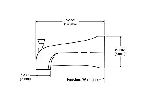 Moen 3801 Tub Spout with Diverter, 1/2-Inch Slip-fit CC Connection, Chrome Transitional - NewNest Australia