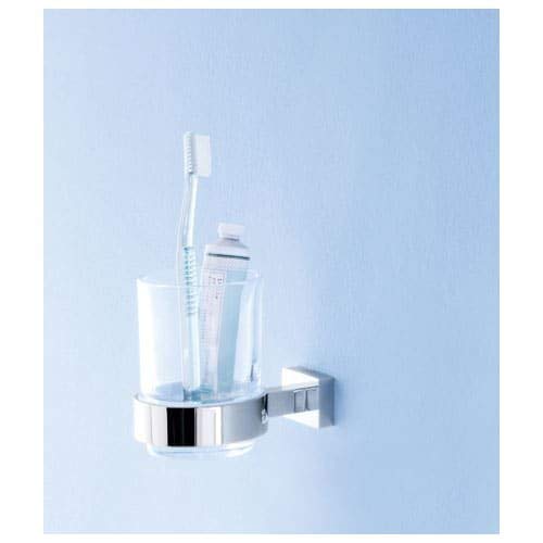 Essentials Glass With Holder Starlight Chrome - NewNest Australia