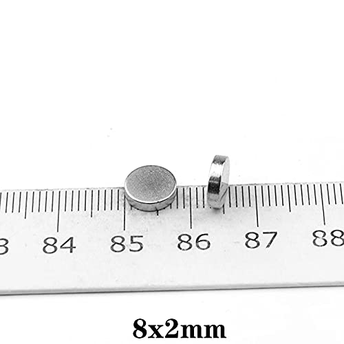 100PCS 8x2mm Neodymium Magnet 8mmx2mm Permanent Round Magnet Strong 8x2mm Super Powerful Magnetic Disc Magnet Sheet 8*2 mm - NewNest Australia