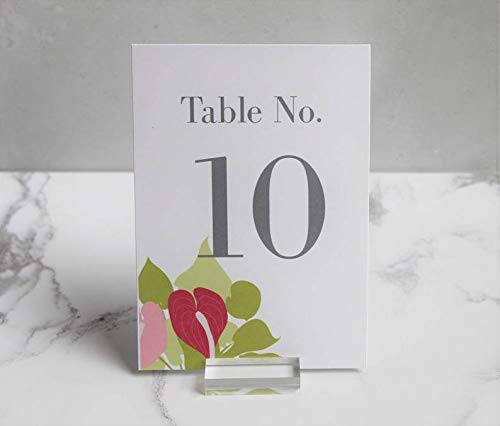 Clear Acrylic Sign Holders, Wedding Table Sign Stands, Number Display (10 Pack) 10 Pack - NewNest Australia