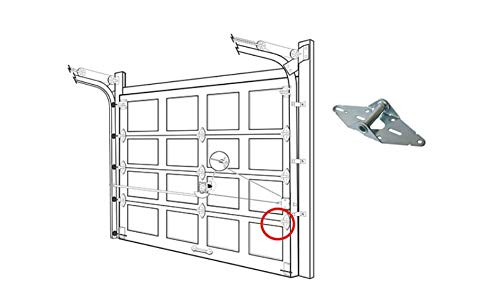 Heavy Duty 14 Gauge Steel #1 Garage Door Hinge with Galvanized Finish - Residential/Light Commercial Garage Door Replacement 1 Piece - NewNest Australia