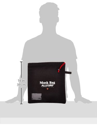 Allegro Industries 2025 Full Mask Storage Bag, 16" x 14", Black 16 inches x 14 inches - NewNest Australia