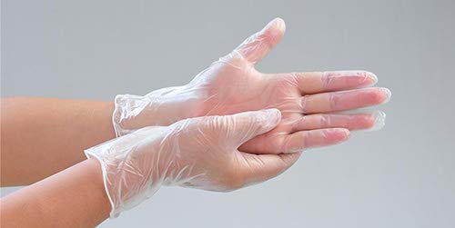 Top Hygiene, Disposable powder free, Latex free, clear, large size vinyl gloves (Pack quantity 100 in a box), ambidextrous and smooth surface - NewNest Australia