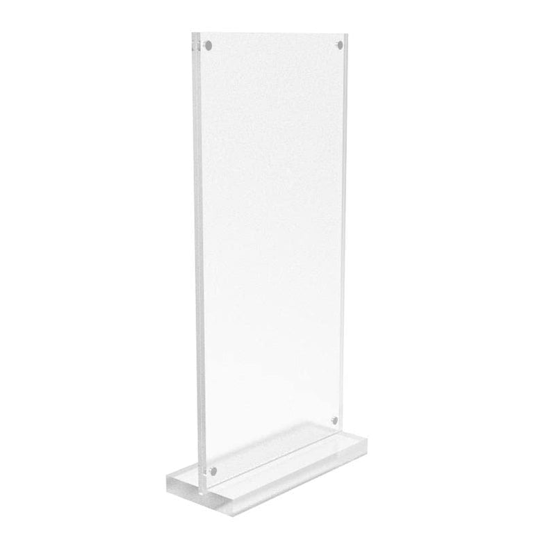 FixtureDisplays® 4 x 9 (Inside Magnet Dims) Acrylic Sign Holder with Magnets, T-Style - Clear19038 19038 - NewNest Australia
