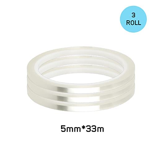 QUACOWW 3 Roll Wide Clear Floral Tape,1/4 Inch Waterproof Florist Tape Flower Stem Wrap Tape for Flower Arranging Craft, Bouquet Stem Wrapping (33 Yard/Roll) - NewNest Australia