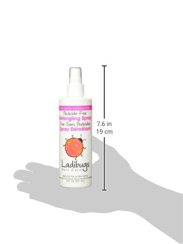 Ladibugs Detangler Spray 8oz | Best Kids Hair Detangling | Leave-in Conditioner & Head Lice Deterrent | Natural, Sulfate-Free, Made in The USA - NewNest Australia