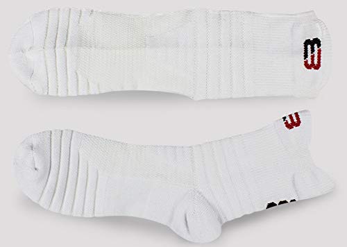 Kisgyst Men's Athletic Compression Crew Ankle Quarter Running Socks Elite Basketball Cushioned Training Socks 3 Pairs - NewNest Australia
