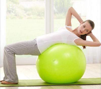 Boolavard Exercise Ball Fitness Ball, Anti-Burst Stability Ball with Quick Pump, Professional Balance Ball for Pilates, Yoga, Core Strength, Birthing Exercise 55cm, S Blue - NewNest Australia