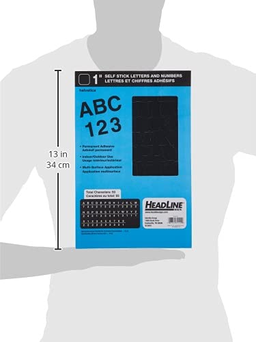 Headline Sign 31111 Stick-On Vinyl Letters and Numbers, Black, 1-Inch - NewNest Australia