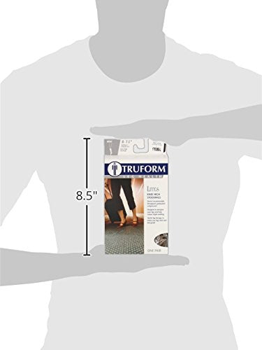 Truform Sheer Compression Stockings, 8-15 mmHg, Women's Knee High Length, 20 Denier, Beige, Large Large (1 Pair) - NewNest Australia