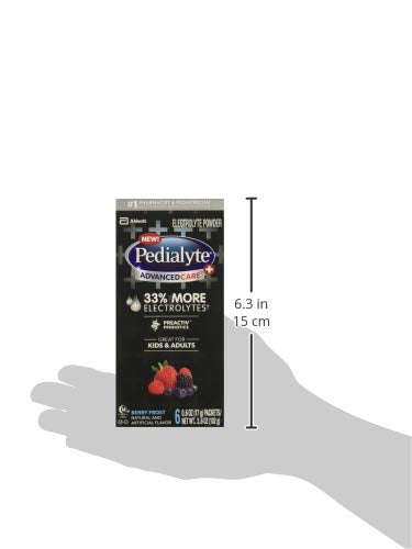 Pedialyte AdvancedCare Plus Electrolyte Powder, with 33% More Electrolytes and PreActiv Prebiotics, Berry Frost, Electrolyte Drink Powder Packets, 0.6 oz, 6 Count - NewNest Australia