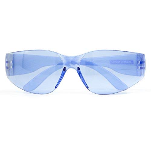 JORESTECH Eyewear Protective Safety Glasses, Polycarbonate Impact Resistant Lens Pack of 12 (Blue) All Blue - NewNest Australia