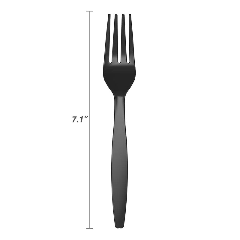 Disposable Forks, Plastic Forks, Pack of 100, Black, Disposable Utensils for Party Supply - NewNest Australia