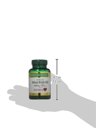 Fish Oil by Nature's Bounty, Dietary Supplement, Omega 3, Supports Heart Health, 1290 Mg, 90 Mini Odorless Softgels - NewNest Australia