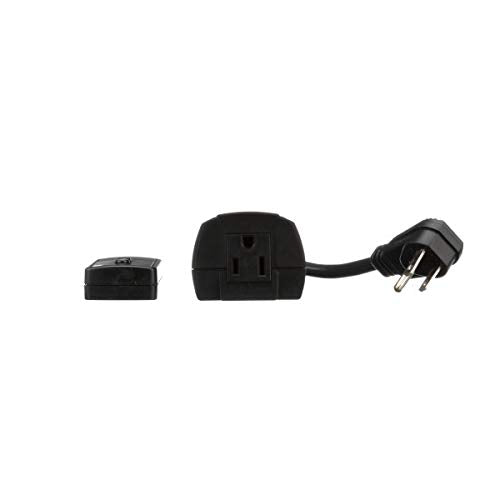 Woods 32555WD Weatherproof Outdoor Electrical Outlet Switch, Wireless Remote Control Plug In, 100 ft Control Range, Weatherproof Remote Control Converter, 60-ft Frequency Range, 1 Pack, Black - NewNest Australia