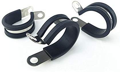 Temoyj Cable Clamp,10 Pack 1.75 Inch Stainless Steel Cable Clamp, Pipe Clamp, Metal Clamp, Rubber Cushioned Insulated 1.75-inch - NewNest Australia