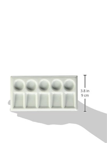 Jack Richeson JACK-420705 5-Round and 5-Slant Porcelain Palette Mixing Tray - NewNest Australia