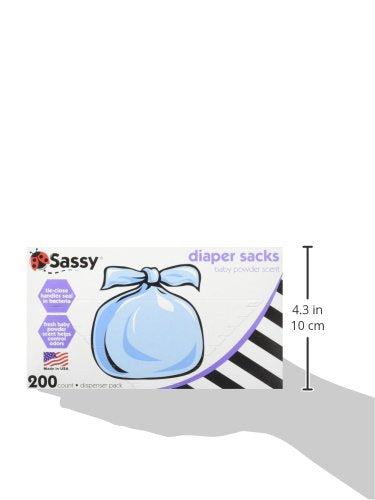 Sassy Baby Disposable Diaper Sacks, 200 Count, Packaging may vary 200 Count (Pack of 1) - NewNest Australia
