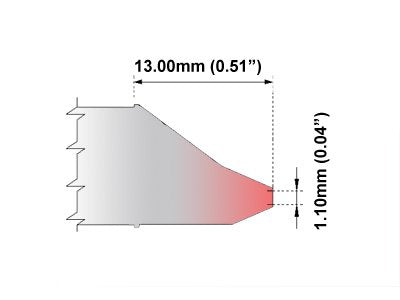 Thermaltronics M75DT004 Desoldering Tip - Inner Diameter 1.10mm (0.04in) interchangeable for Metcal STDC-104 - NewNest Australia