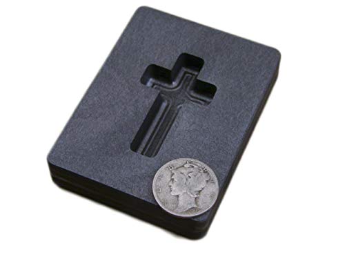 1 oz Custom Cross Gold High Density Graphite Mold Silver Copper 1-7/16" Tall - NewNest Australia