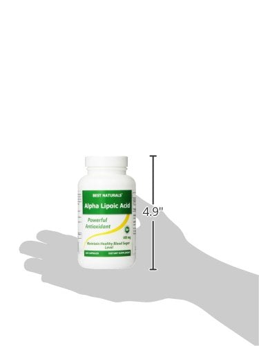 Best Naturals Alpha Liopic Acid 600 mg 120 Count - ALA Alpha Lipoic Acid Powerful Antioxidant 120 Count (Pack of 1) - NewNest Australia