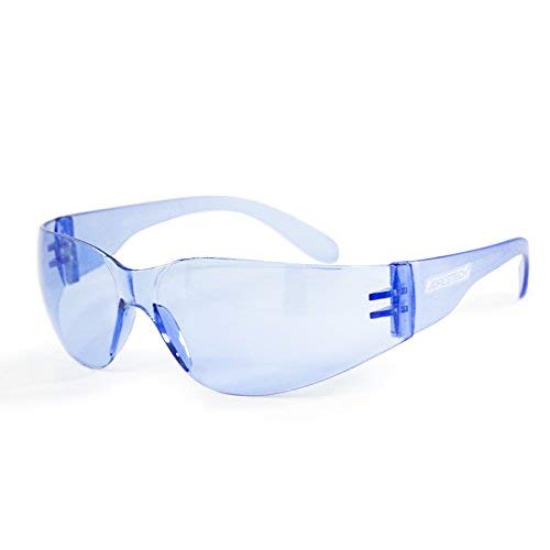 JORESTECH Eyewear Protective Safety Glasses, Polycarbonate Impact Resistant Lens Pack of 12 (Blue) All Blue - NewNest Australia