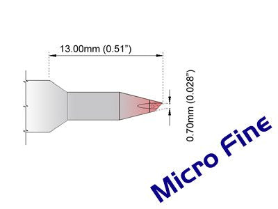 Thermaltronics K75BV007 Bevel 45deg 0.7mm (0.028in), Micro Fine - NewNest Australia