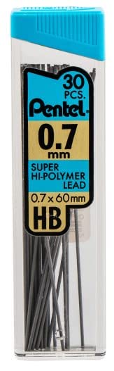 Pentel Eraser and Lead Refill Pack for Mechanical Pencils - Super Hi-polymer Lead Refills Value Pack - 0.7mm 6 Pack of 30 Pieces – Pack of White Eraser Refills 3 Packs of 4 Erasers Each - NewNest Australia
