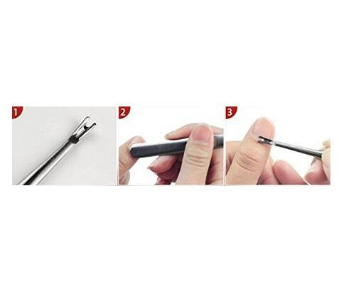 Professional Stainless Steel Cuticle Pusher Trimmer Hangnails Nails Cleaner Scissors Remover Nipper Clipper/Nail Art Manicure Tool for Adult - NewNest Australia