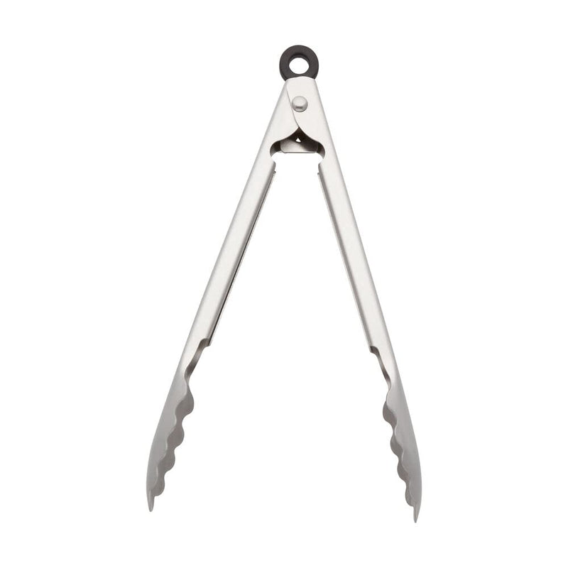 KitchenAid Gourmet Stainless Steel Serving Tongs with Hang Hook and Secure Closing Lock, 9 Inch, Stainless Steel - NewNest Australia