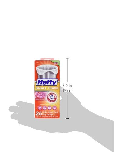 Hefty Small Trash Bags, Flap Tie Tropical Paradise Scent, 4 Gallon, 26 Count - NewNest Australia