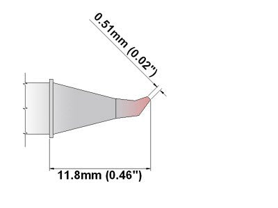 Thermaltronics S75SB005 Bent Sharp 30deg 0.51mm (0.02in) interchangeable for Metcal SSC-726A - NewNest Australia