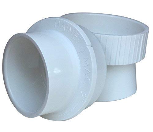 Haines Mac 2" Multiple Angle 0-25 Degree 2 Piece Glue Fit Elbow Pipe Fitting, Schedule 40 (White) - NewNest Australia