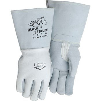 Black Stallion 750 Premium Grain Elkskin Stick Welding Gloves, Large - NewNest Australia