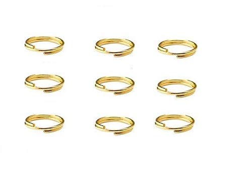 LASSUM 200PCS 10mm Double Loops Round Split Jump Rings Wire Connector for Jewelry Making,Gold - NewNest Australia