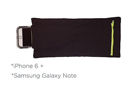 Running Belt for iPhone, Fanny Pack for Fitness & Travel Money Storage - 6, 7 Plus, 8, X - Samsung Galaxy S7, S8 - Unisex Waist Band with Zippers Fits Men & Women by The Tube Waistband Black/Black Zippers & Black Pocket Medium / Large - NewNest Australia
