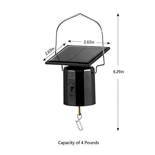 Revolving Solar Powered Wind Spinner Motor for Hanging Garden Spinners and Wind Chimes, Rotating Solar Energy Operated Motor for Wind Spinner Patio Garden Lawn Entryway Décor Load Capacity of 4 Pounds - NewNest Australia