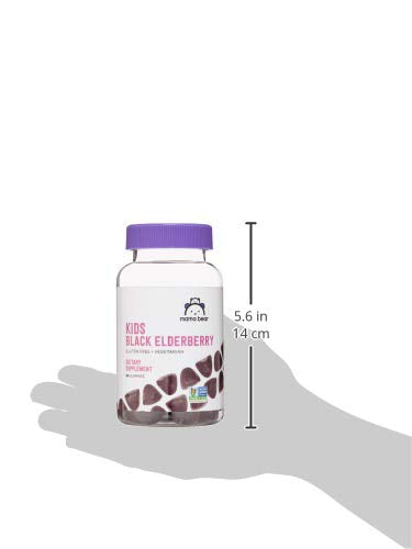 Amazon Brand - Mama Bear, Vegetarian Kids Black Elderberry Gummies 300 mg with Vitamins C, D, E and Zinc - Immune System Support - 60 Gummies (1 to 2 Month Supply), Non-GMO, Gluten Free - NewNest Australia