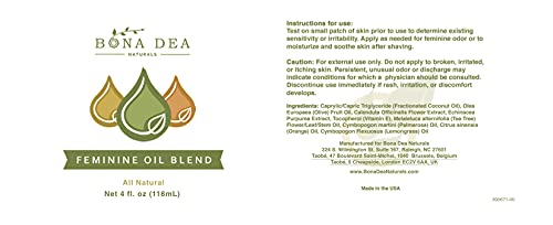 The Original All Natural Feminine Deodorant | Refill for Spray | Yoni Oil Made with Tea Tree, Lemongrass, & Orange Essential Oils | 4 oz. Dropper Bottle 3.99 Fl Oz (Pack of 1) - NewNest Australia