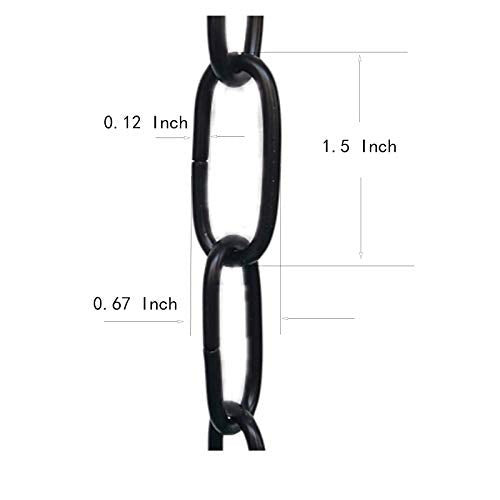 WOERFU 6 feet Black Pendant Light Fixture Chain Permits Installation Of Chain-Hung Fixtures On High Ceilings with Maximum Fixture Weight Of 50 Pounds - NewNest Australia